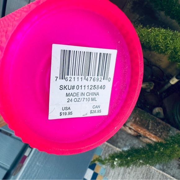 NWT STARBUCKS HOT PINK STUDDED TUMBLER. - Picture 3 of 4